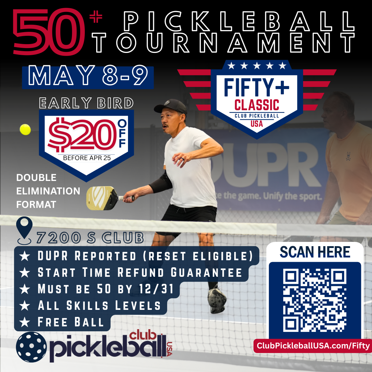 50+ Classic Tournament Flyer