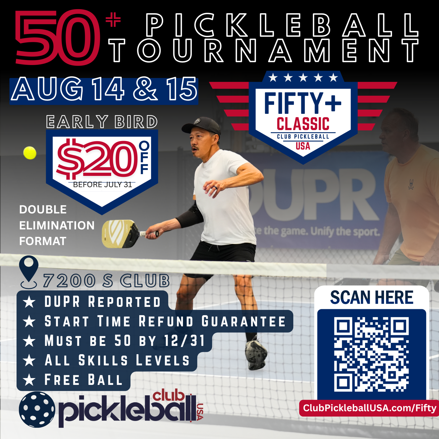 50+ Classic Tournament Flyer